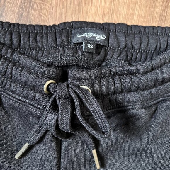 NEW Ed Hardy Tiger Tattoo Wide Leg Black Jogger Sweatpants Y2K - Picture 11 of 12